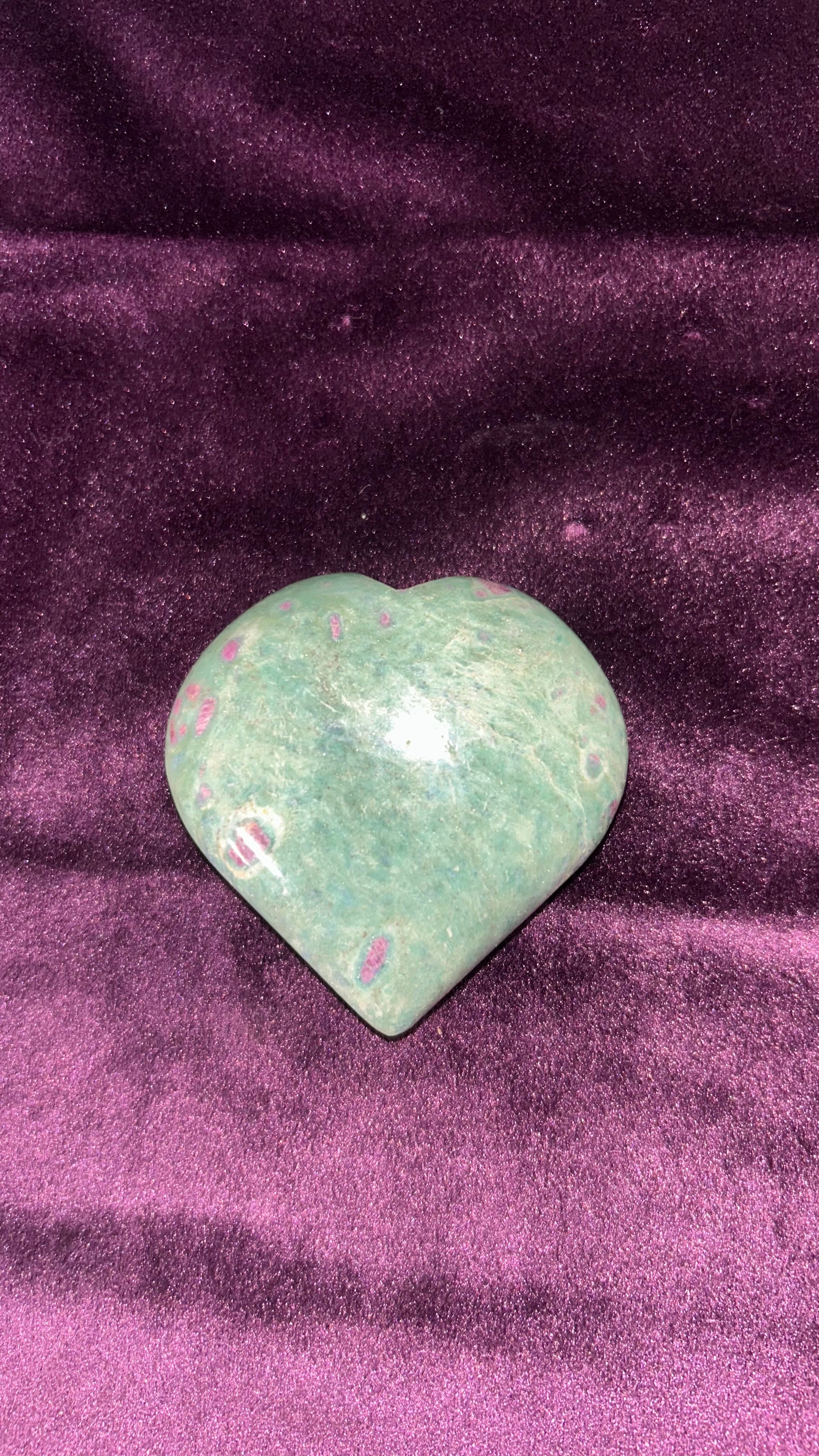 Ruby Zoisite Heart - Large