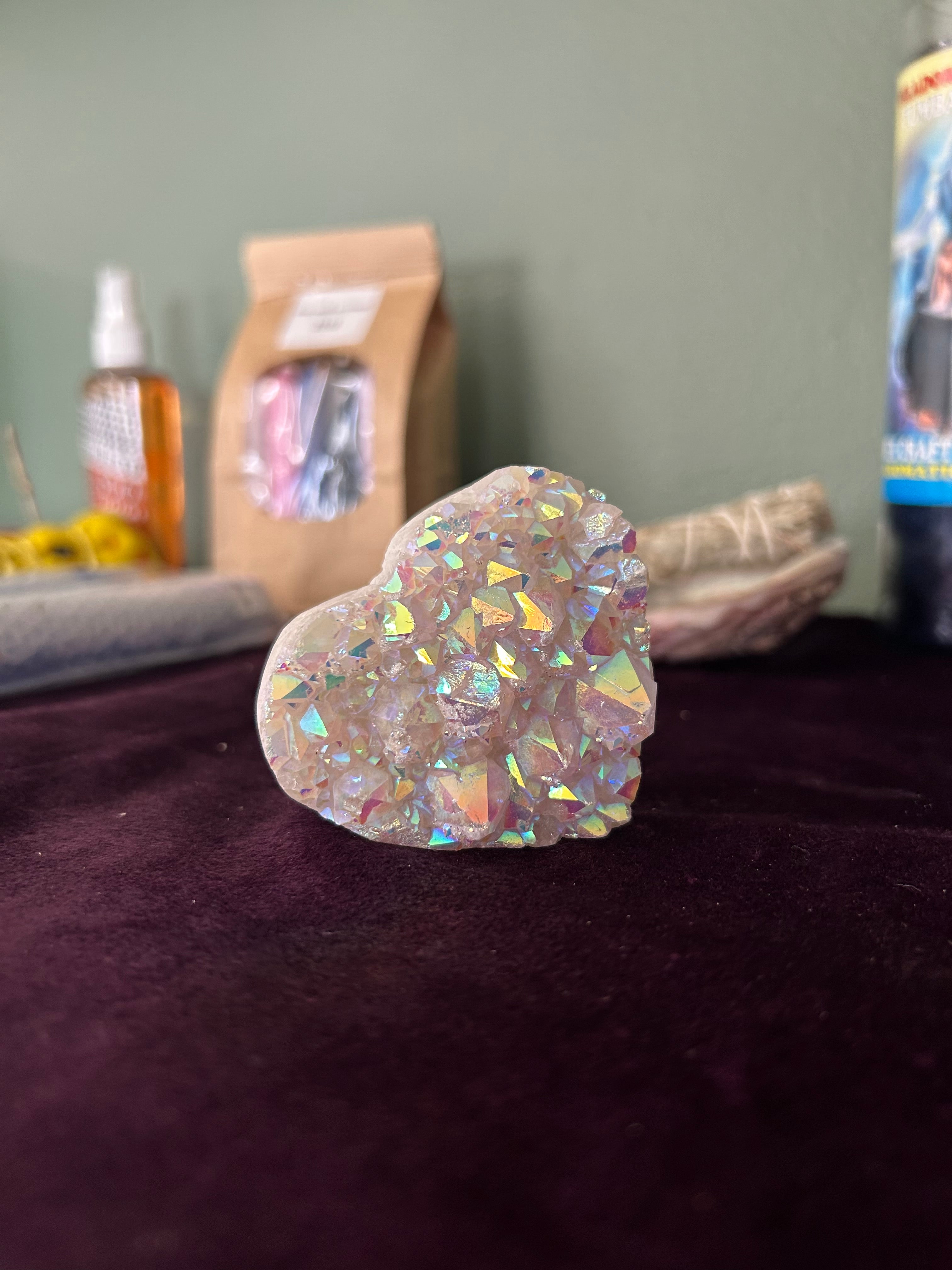 Titanium Quartz Heart - Large